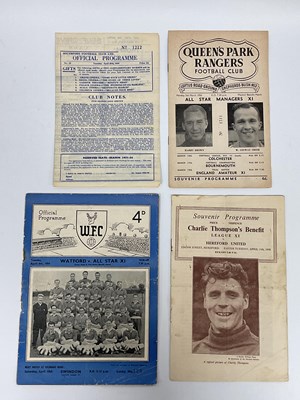 Lot 774 - Testimonial Programmes, 1950 Hereford v....
