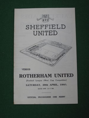 Lot 781 - 1939-40 Sheffield United v. Rotherham United...
