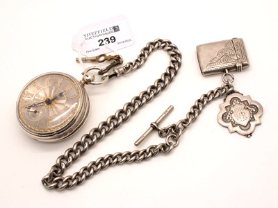 Lot 239 - A Victorian Hallmarked Silver Cased Openface...