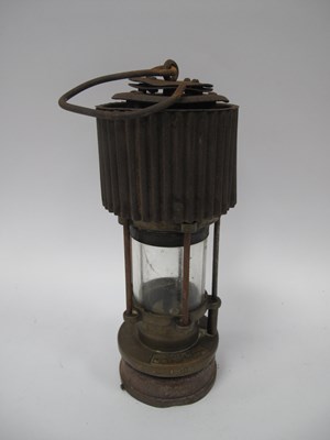Lot 1435 - A Patterson Type HCP miners lamp, fluted steel...