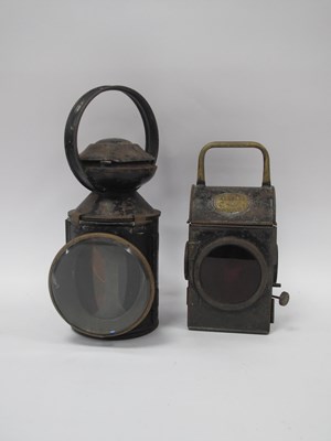 Lot 1438 - A Pair of Vintage Railway Signal Lamps, to...