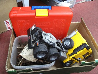 Lot 1484 - A Meccano box with parts, together with...