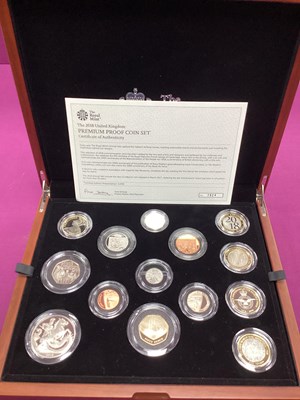 Lot 103 - 2018 Royal Mint UK Premium Proof Coin Set,...