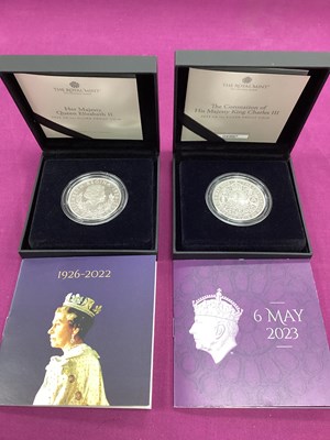 Lot 140 - Two Royal Mint UK One Ounce Silver Proof £2...