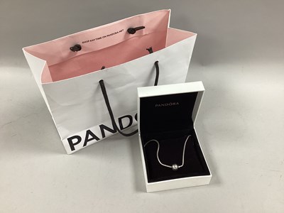 Lot 123 - Pandora; 'Moments' Snake Link Chain, stamped...