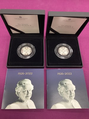 Lot 132 - Two Royal Mint 2022 UK Silver Proof 50p Coins,...