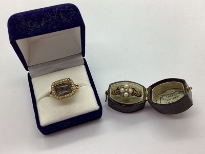 Lot 67 - A XIX Century 18ct Gold Pearl and Rose Cut...