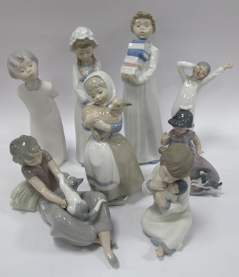 Lot 1242 - A Group of Eight Vintage Spanish Lladro and...