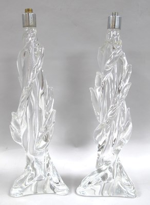Lot 1018 - A Pair of Baccarat Crystal Glass Table Lamps,...
