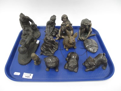 Lot 1425 - A Collection of Mixed Material Figures,...