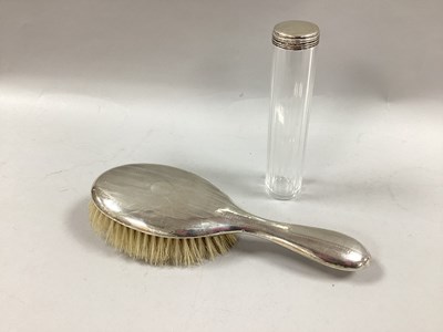Lot 37 - A Hallmarked Silver Backed Hair Brush, with...