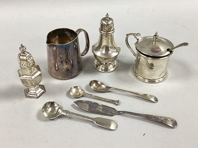 Lot 27 - A Small Hallmarked Silver Drum Mustard, with...