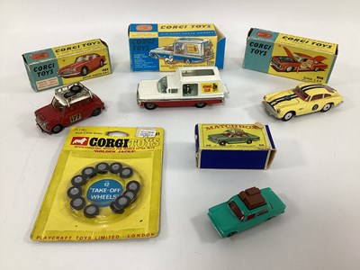 Lot 853 - Two Original Corgi Empty Boxes No 218 Aston...