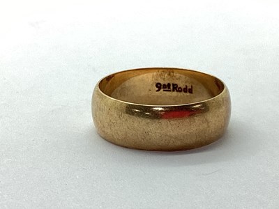 Lot 61 - A Vintage Rodd Wide Wedding Band, stamped "9ct...