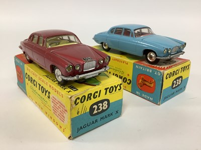 Lot 932 - Two Original Corgi No 238 Jaguar Mark X, one...