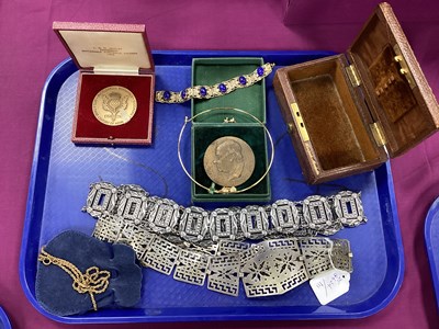Lot 245 - Vintage Ladies Metal Belts, Russian...