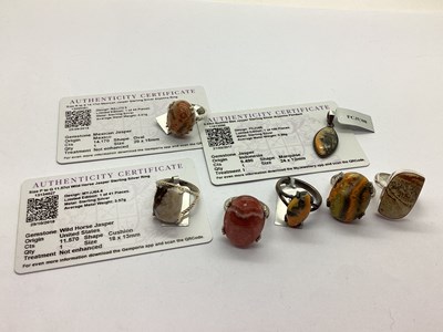 Lot 132 - Gemporia; An Oval Single Stone Mexican Jasper...