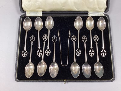 Lot 17 - A Set of Twelve Art Deco Hallmarked Silver...