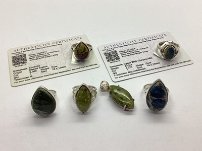 Lot 155 - Gemporia; Two Modern Single Stone Dress Rings,...