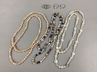 Lot 170 - Three Single Row Freshwater Pearl Bead...