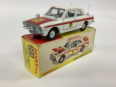 Lot 912 - Dinky Toys No. 205 Lotus Cortina Rally Car,...
