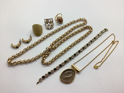 Lot 147 - A Modern Gilt Coloured Line Bracelet, of...