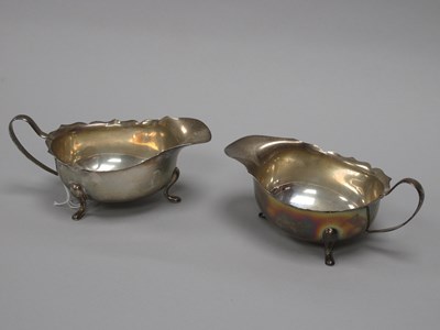 Lot 24 - A Pair of Hallmarked Silver Sauce Boats, Adie...