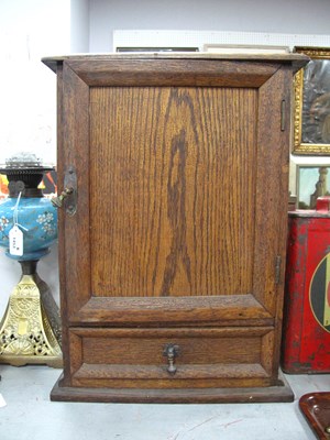 Lot 1455 - Early XX Century Oak Cabinet, with a panelled...