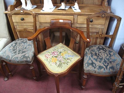 Lot 1602 - A Pair of XIX Century Walnut Inlaid Salon...