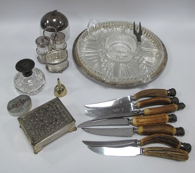 Lot 1303 - Cox & Co Steak Knives, hors d'oeuvres,...