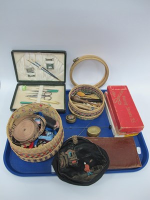 Lot 1393 - Early XX Century Manicure Set, cottons, tapes,...