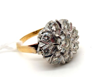 Lot 199 - A Large Diamond Cluster Ring, set throughout...