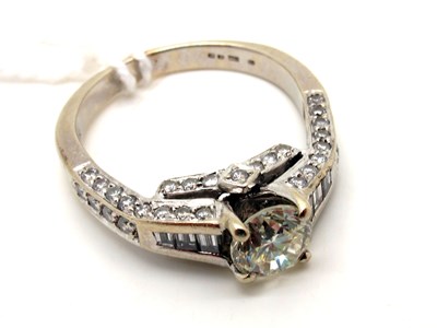 Lot 198 - A Bespoke Modern Single Stone Diamond Ring,...