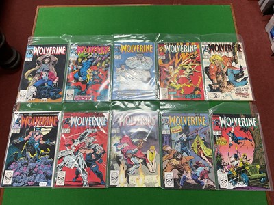 Lot 305 - Ten Marvel Wolverine Comics. Comprising of...