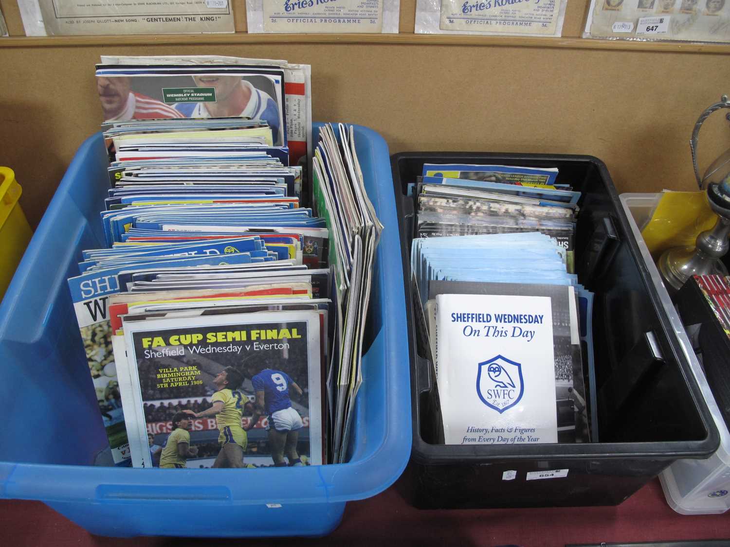 Lot 654 Sheffield Wednesday Programmes Including Fa