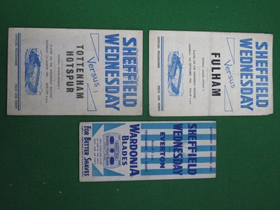 Lot 651 - Sheffield Wednesday Home Programmes 1945-6 v...