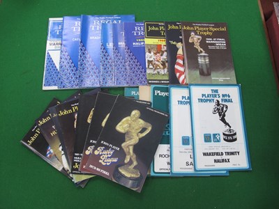 Lot 498 - Rugby League John Player Cup Final Programmes...