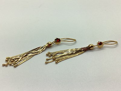 Lot 89 - A Pair of Bi-Colour Tassel Drop Earrings, of...