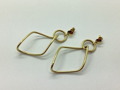 Lot 95 - A Pair of Modern Openwork Drop Earrings, the...
