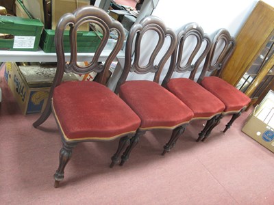 Lot 1583 - Set of Four XIX Century Mahogany Dining Chairs,...