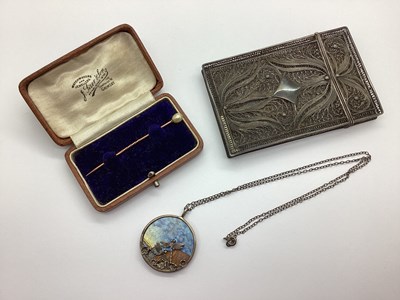 Lot 285 - A Vintage Decorative Filigree Card Case, with...