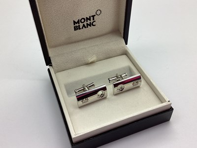Lot 298 - Mont Blanc; A Pair of Modern Cufflinks,...