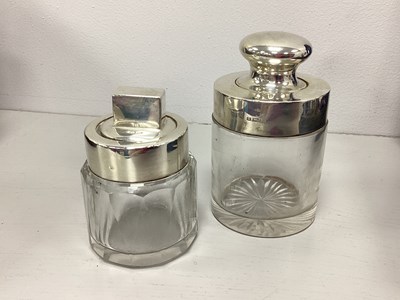 Lot 14 - Two Hallmarked Silver Topped Glass Dressing...