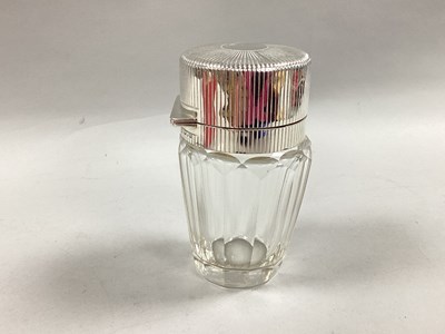Lot 6 - A Stylish Hallmarked Silver Topped Glass Jar,...
