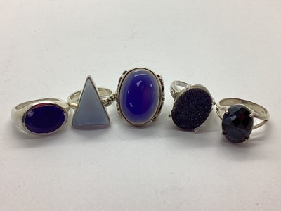 Lot 129 - TGGC 925 and Other Modern Dress Rings,...