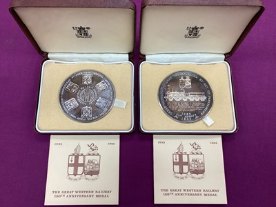 Lot 160 - Two 1985 Royal Mint Sterling Silver Medals, to...