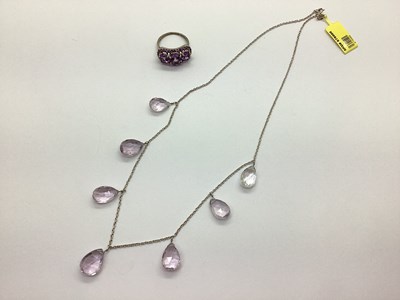 Lot 173 - A Vintage Style Necklace, with seven evenly...