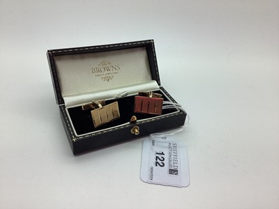 Lot 122 - A Pair of 1960's 9ct Gold Cufflinks, the...