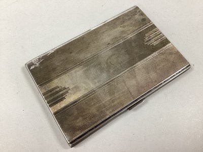Lot 32 - An Art Deco Hallmarked Silver Cigarette Case,...