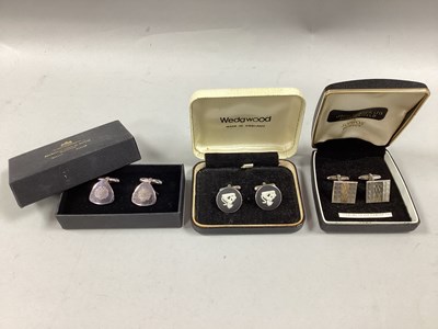 Lot 283 - A Pair of Hallmarked Silver Cufflinks, of...
